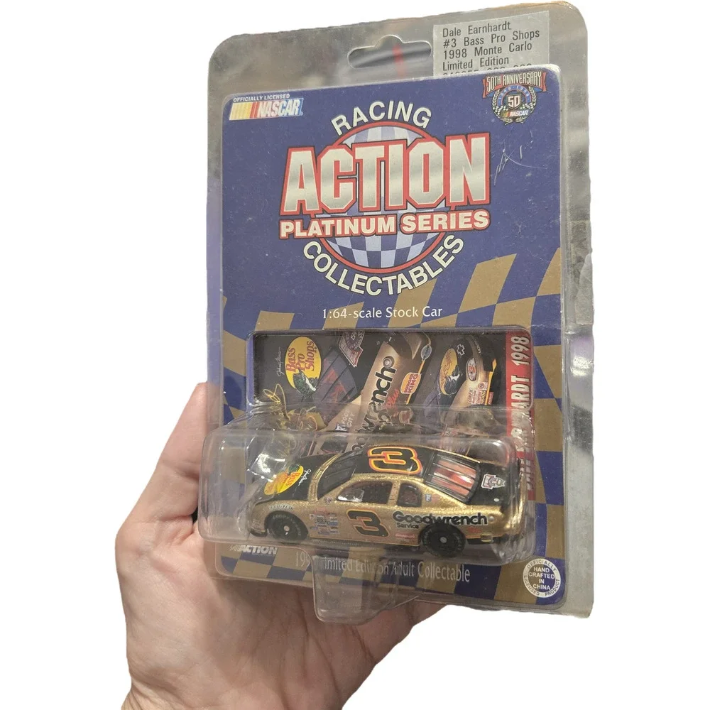 Dale Earnhardt #3 Bass Pro Shops Gold 1998 Monte Carlo 1:64 Action Platinum